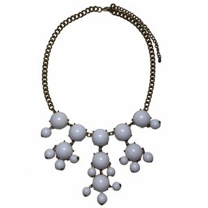 White Beaded Bubble Necklace